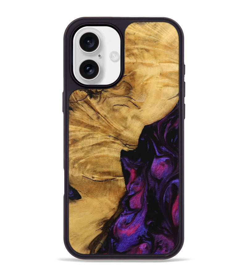 iPhone 16 Plus Wood Phone Case - Helaine (Purple, 740286)