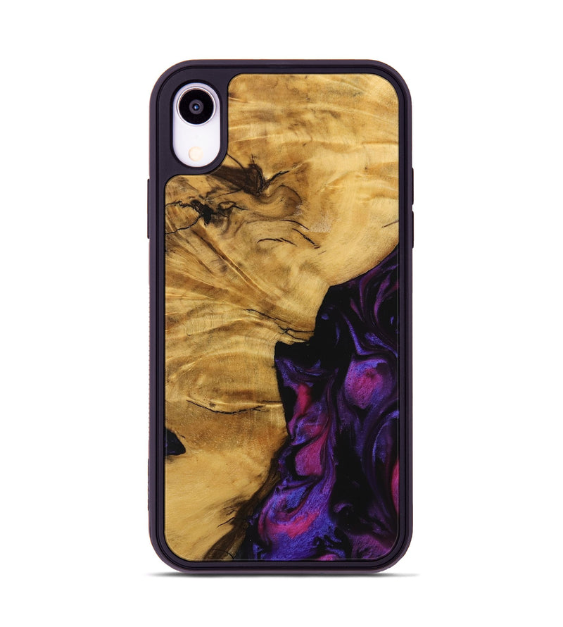 iPhone Xr Wood Phone Case - Helaine (Purple, 740286)