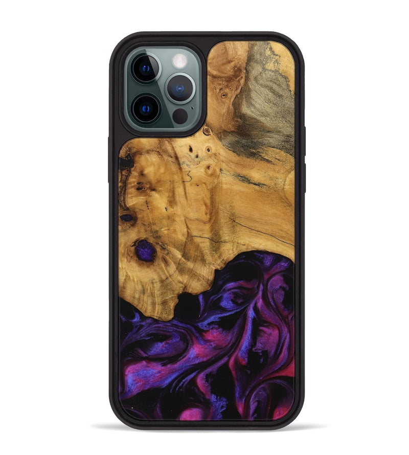 iPhone 12 Pro Max Wood Phone Case - Loralee (Purple, 740287)