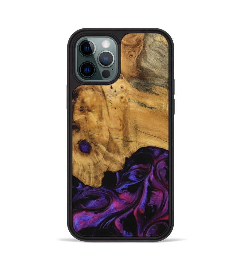 iPhone 12 Pro Wood Phone Case - Loralee (Purple, 740287)