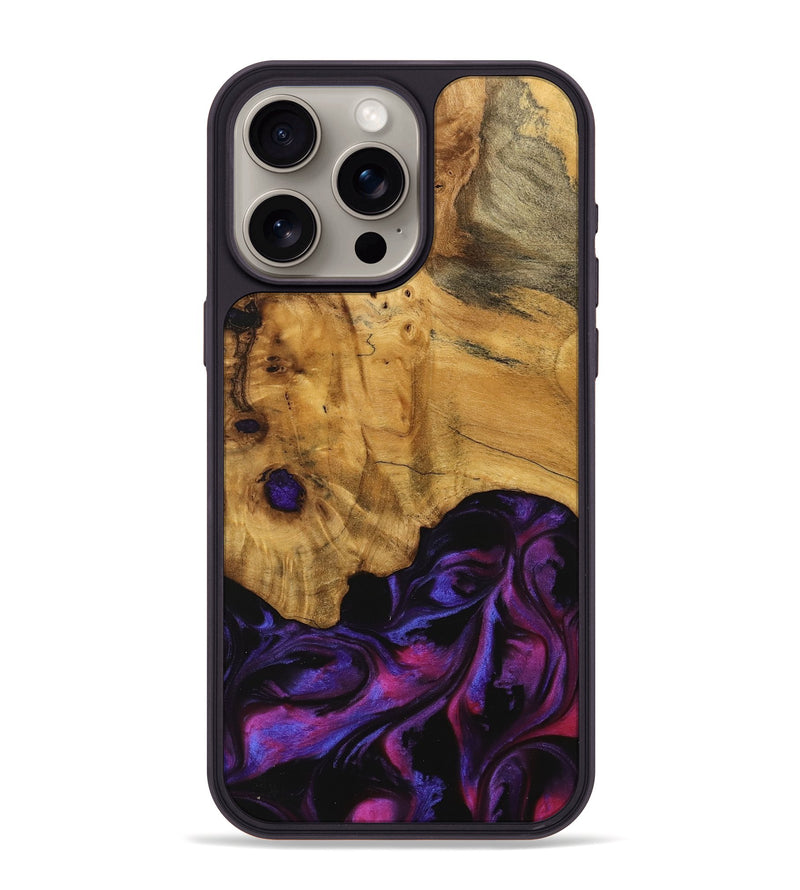 iPhone 15 Pro Max Wood Phone Case - Loralee (Purple, 740287)