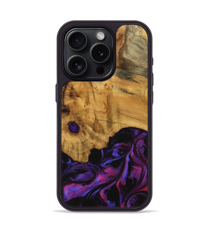 iPhone 15 Pro Wood Phone Case - Loralee (Purple, 740287)