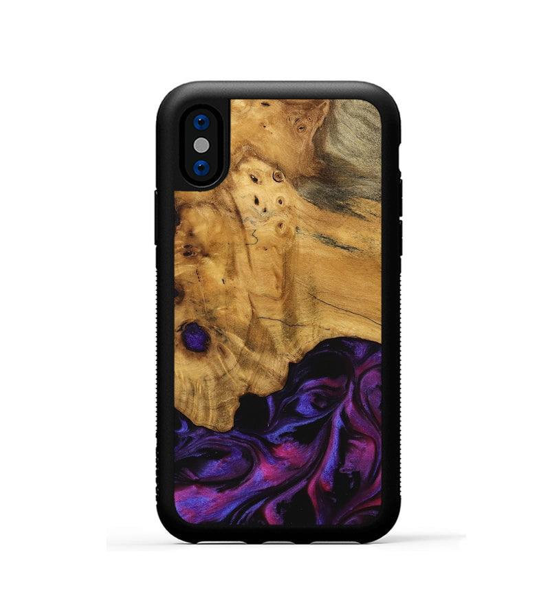 iPhone Xs Wood Phone Case - Loralee (Purple, 740287)