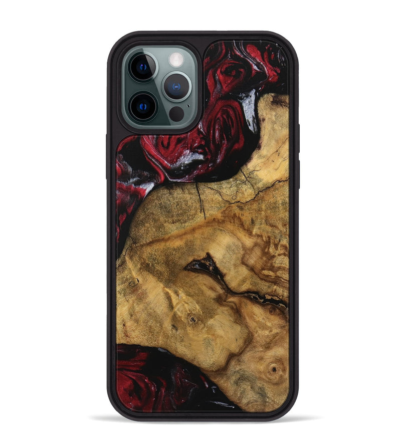 iPhone 12 Pro Max Wood Phone Case - Wylma (Red, 740288)