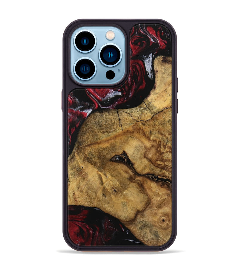 iPhone 14 Pro Max Wood Phone Case - Wylma (Red, 740288)