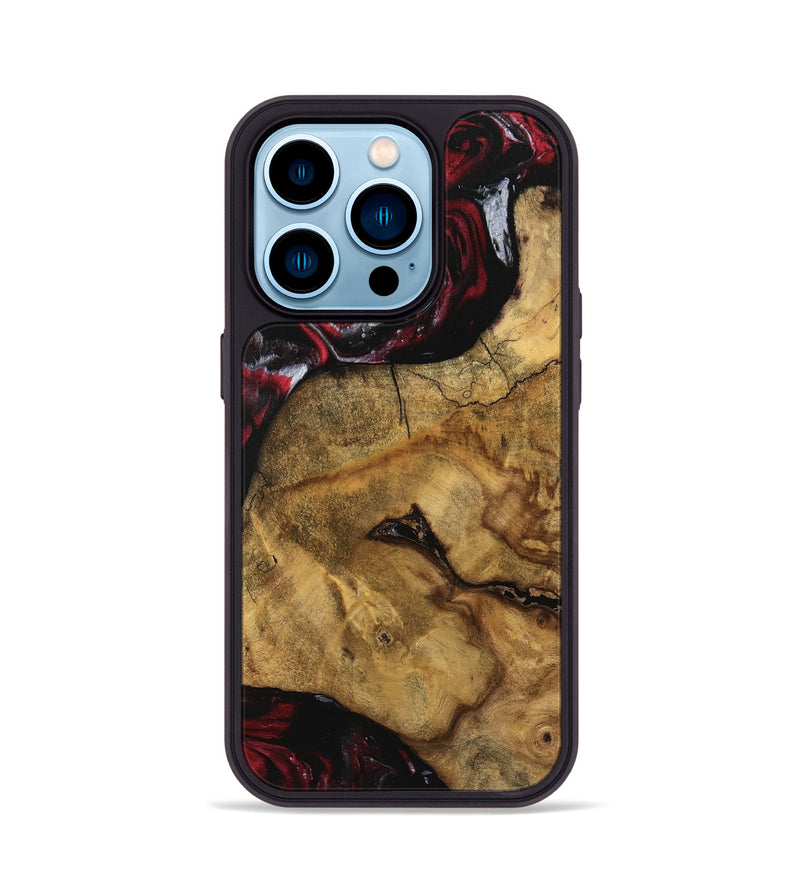 iPhone 14 Pro Wood Phone Case - Wylma (Red, 740288)