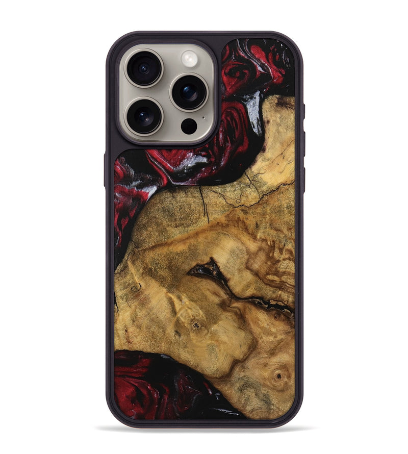 iPhone 15 Pro Max Wood Phone Case - Wylma (Red, 740288)