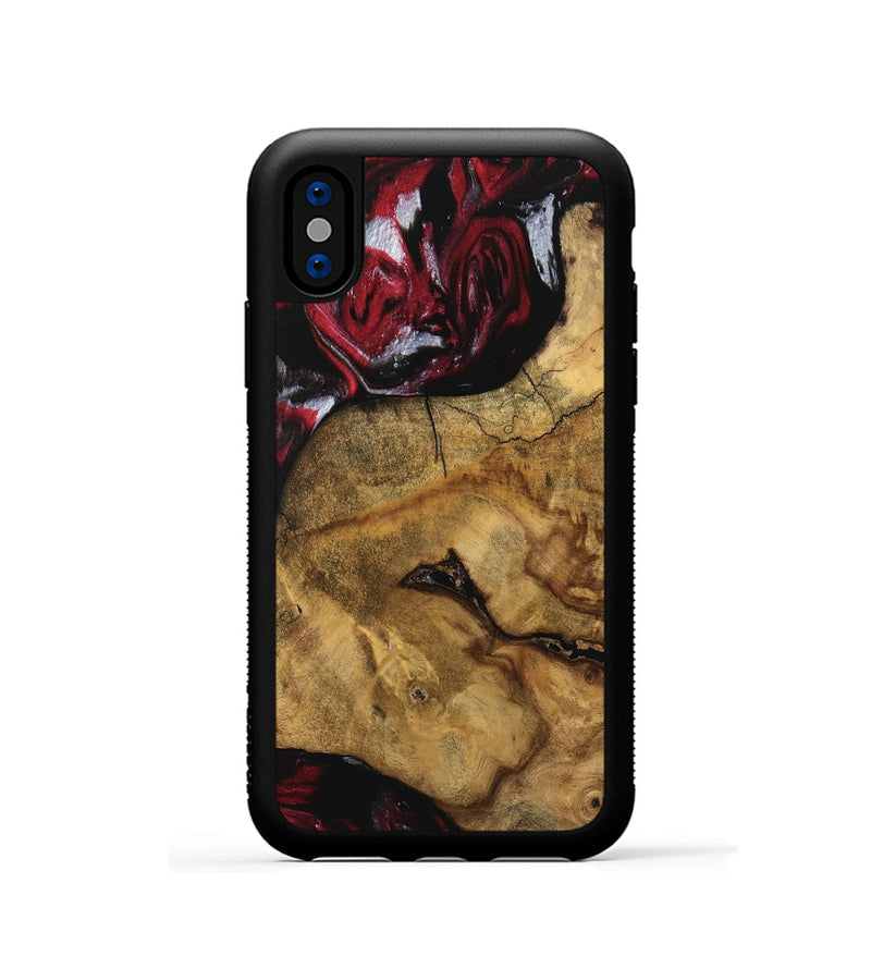 iPhone Xs Wood Phone Case - Wylma (Red, 740288)