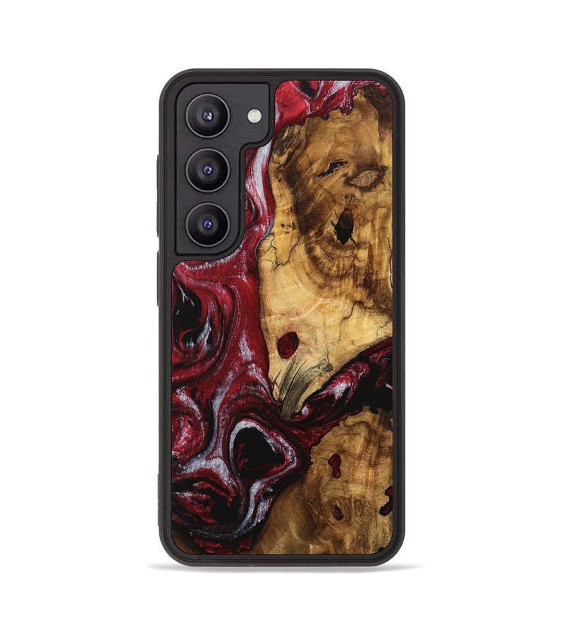 Galaxy S23 Wood Phone Case - Verlin (Red, 740298)