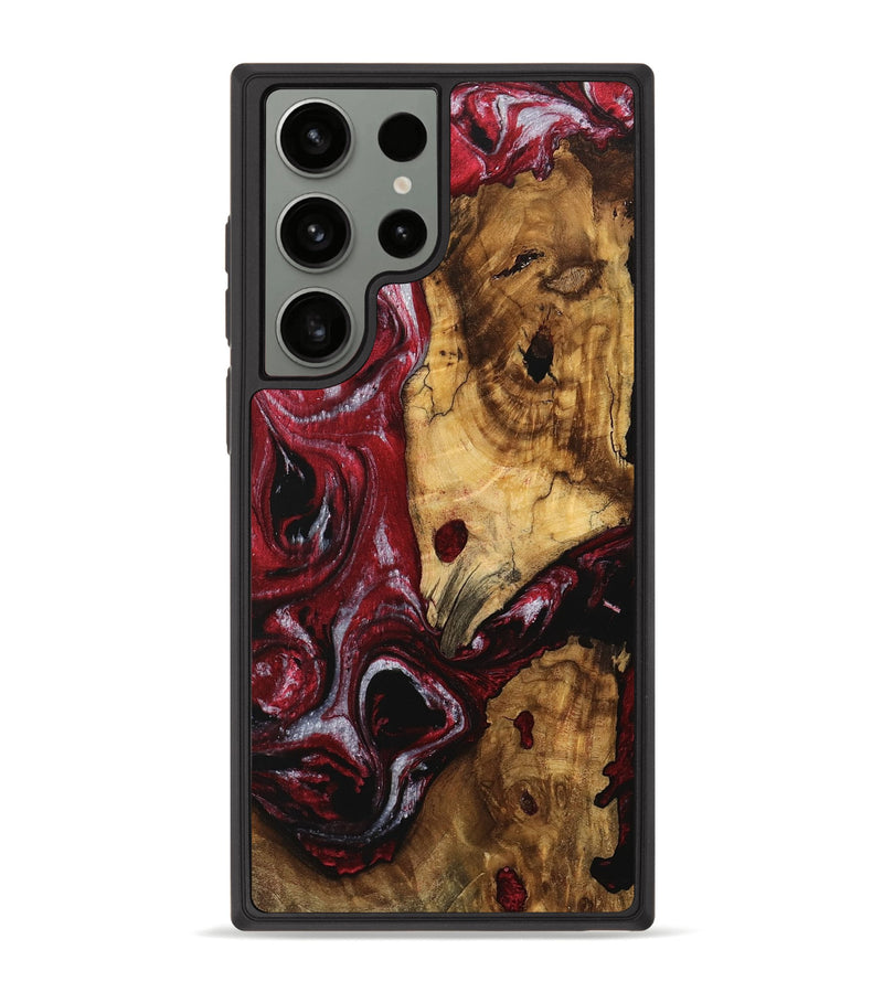 Galaxy S23 Ultra Wood Phone Case - Verlin (Red, 740298)