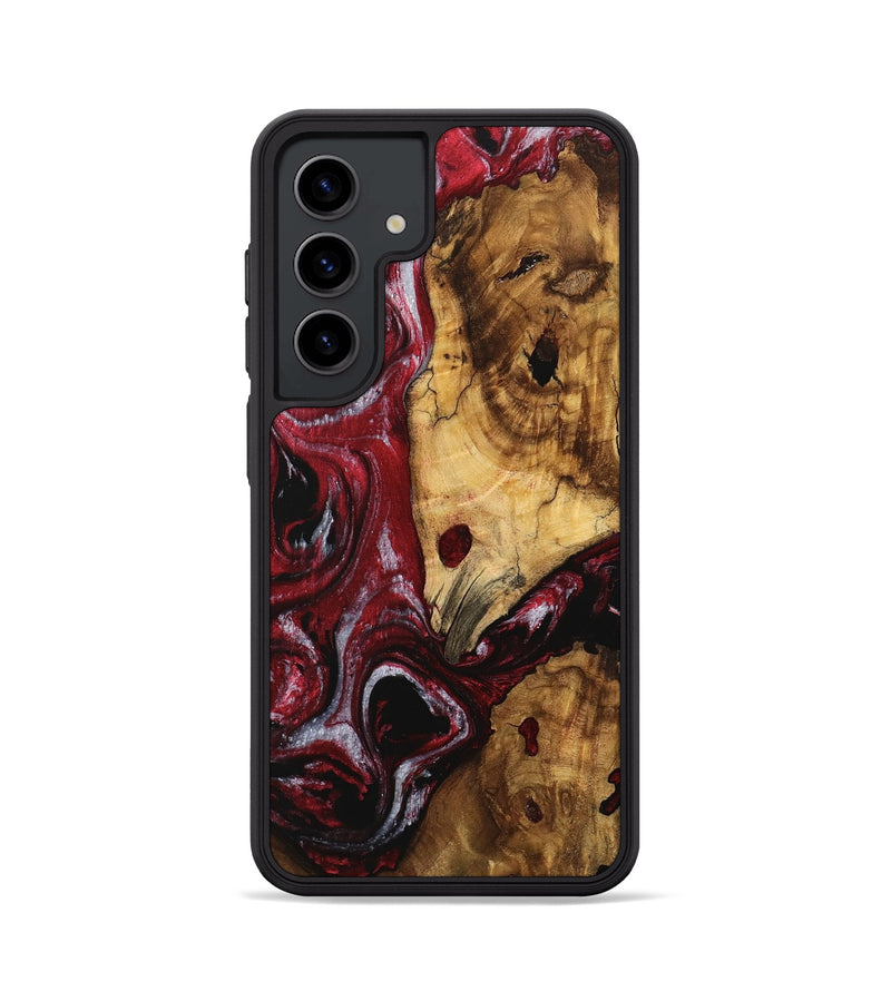 Galaxy S24 Wood Phone Case - Verlin (Red, 740298)