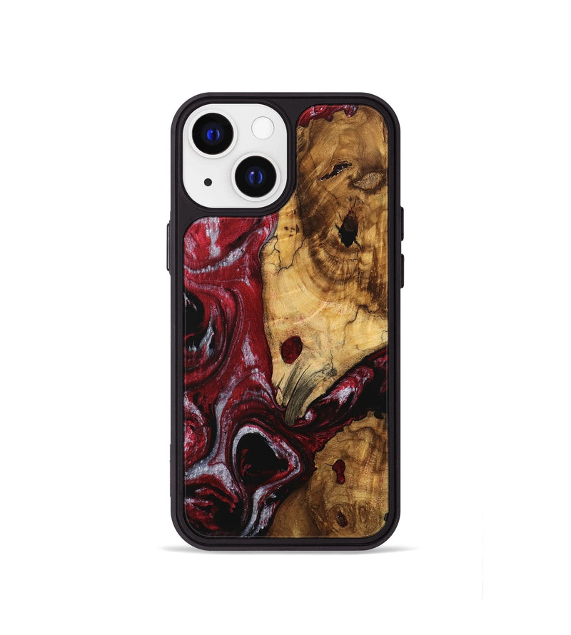 iPhone 13 mini Wood Phone Case - Verlin (Red, 740298)