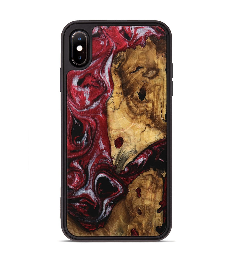 iPhone Xs Max Wood Phone Case - Verlin (Red, 740298)