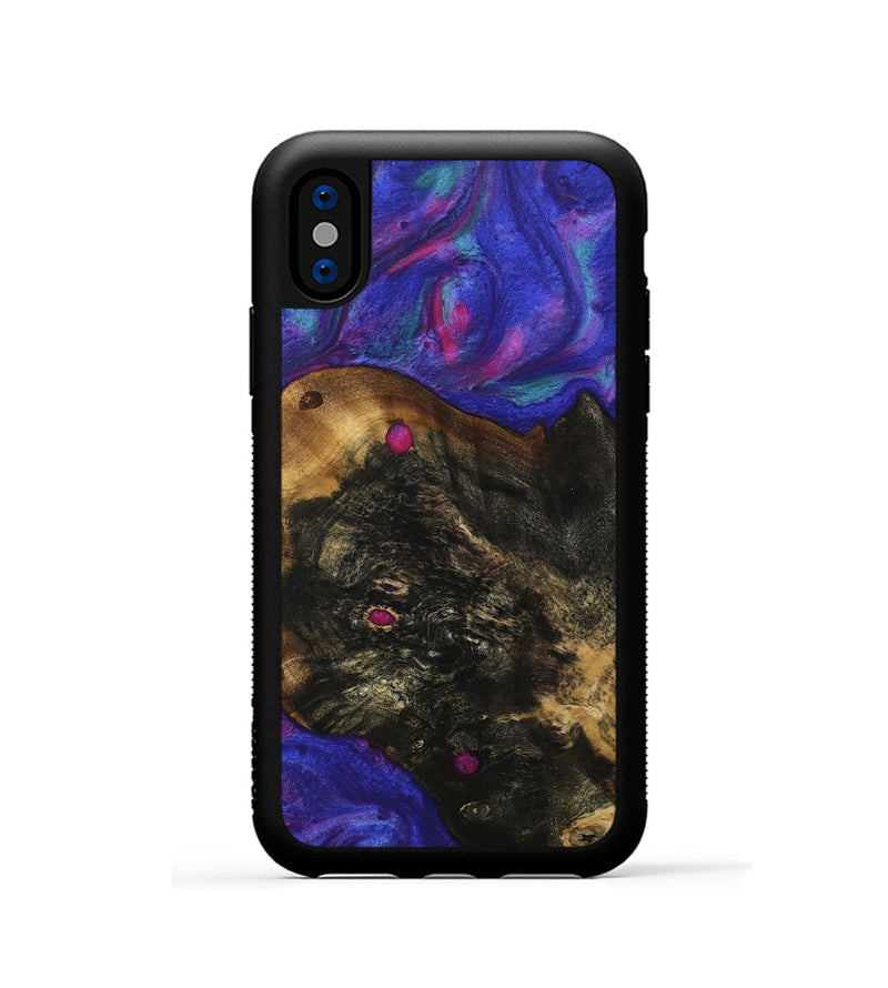 iPhone Xs Wood Phone Case - Osbaldo (Purple, 740303)