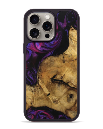 iPhone 15 Pro Max Wood Phone Case - Caleb (Purple, 740312)