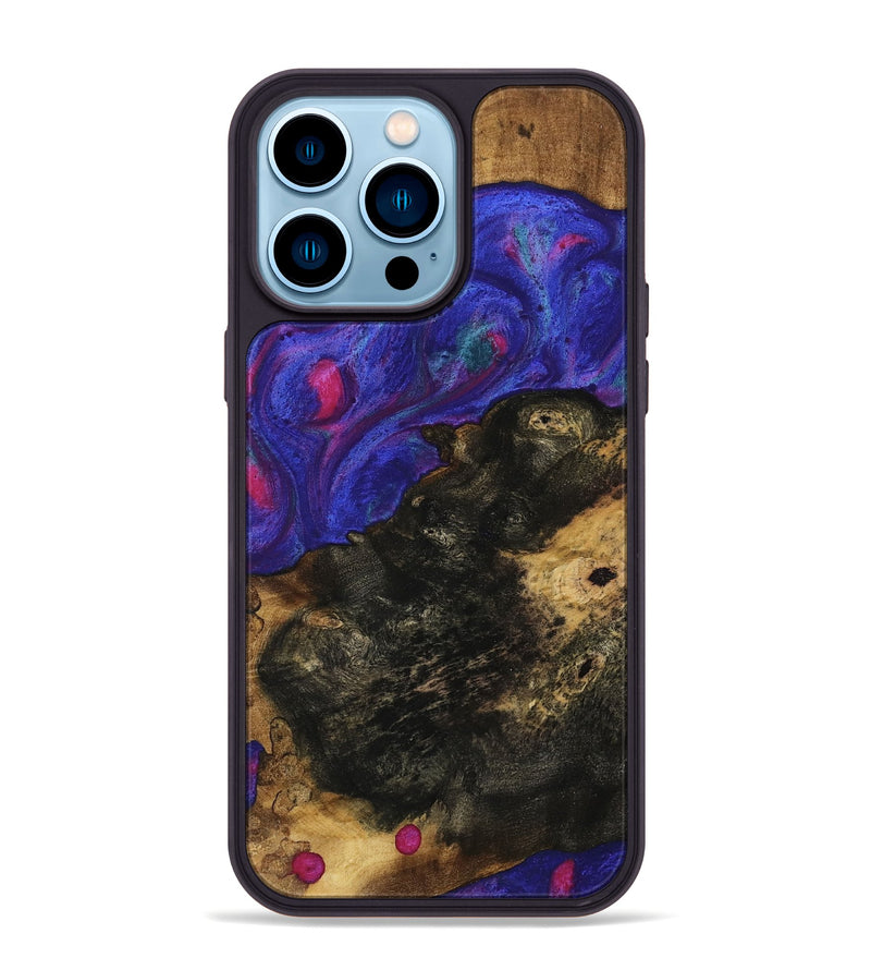 iPhone 14 Pro Max Wood Phone Case - Bethany (Purple, 740314)