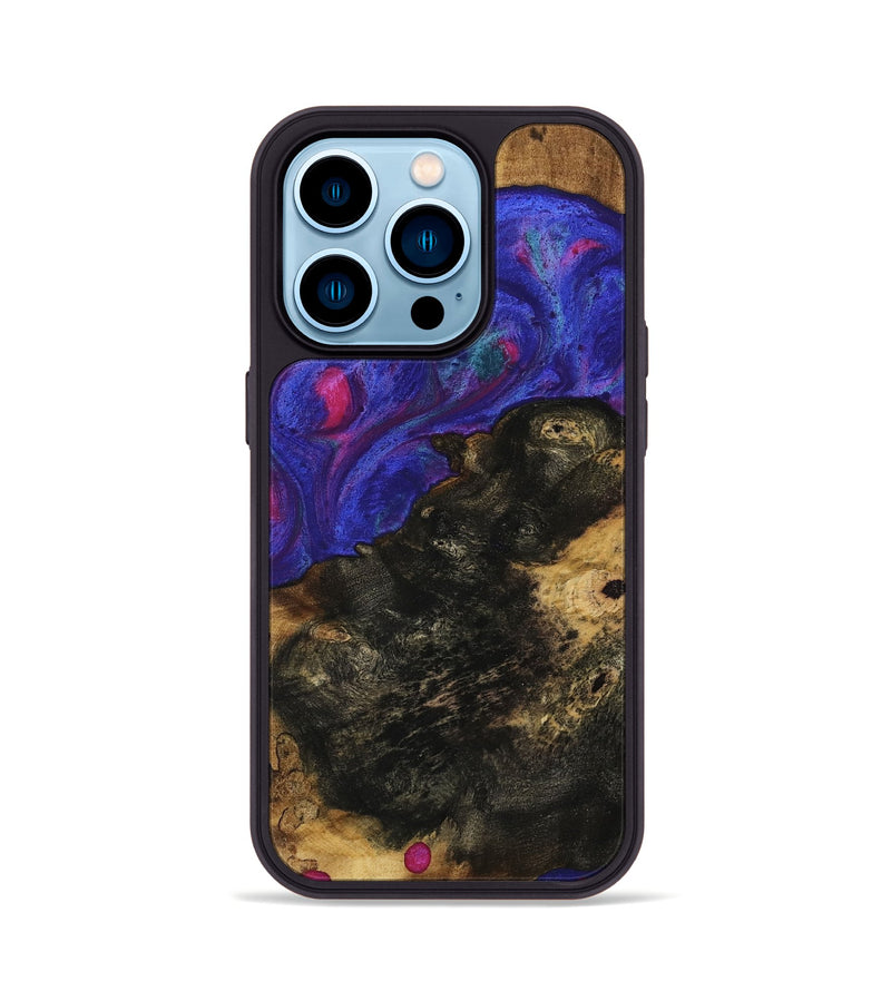 iPhone 14 Pro Wood Phone Case - Bethany (Purple, 740314)