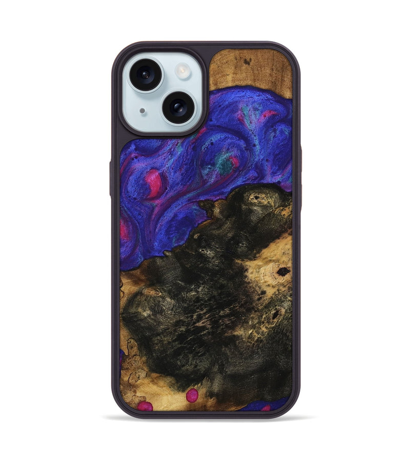 iPhone 15 Wood Phone Case - Bethany (Purple, 740314)