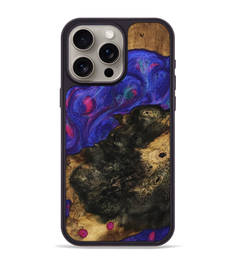 iPhone 15 Pro Max Wood Phone Case - Bethany (Purple, 740314)