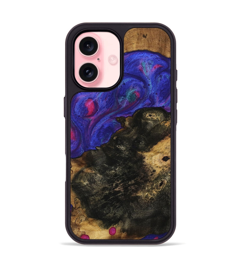 iPhone 16 Wood Phone Case - Bethany (Purple, 740314)