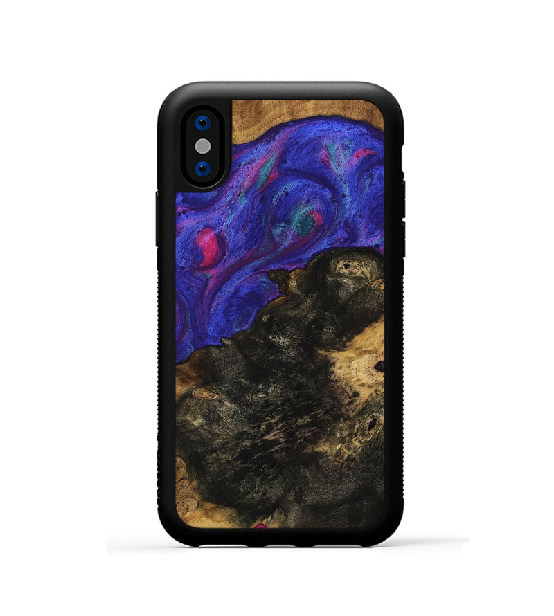 iPhone Xs Wood Phone Case - Bethany (Purple, 740314)