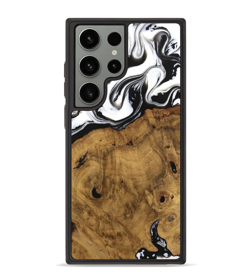 Galaxy S23 Ultra Wood Phone Case - Voto (Black & White, 740316)