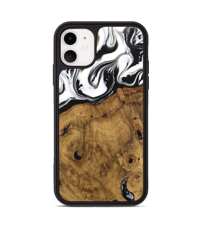 iPhone 11 Wood Phone Case - Voto (Black & White, 740316)