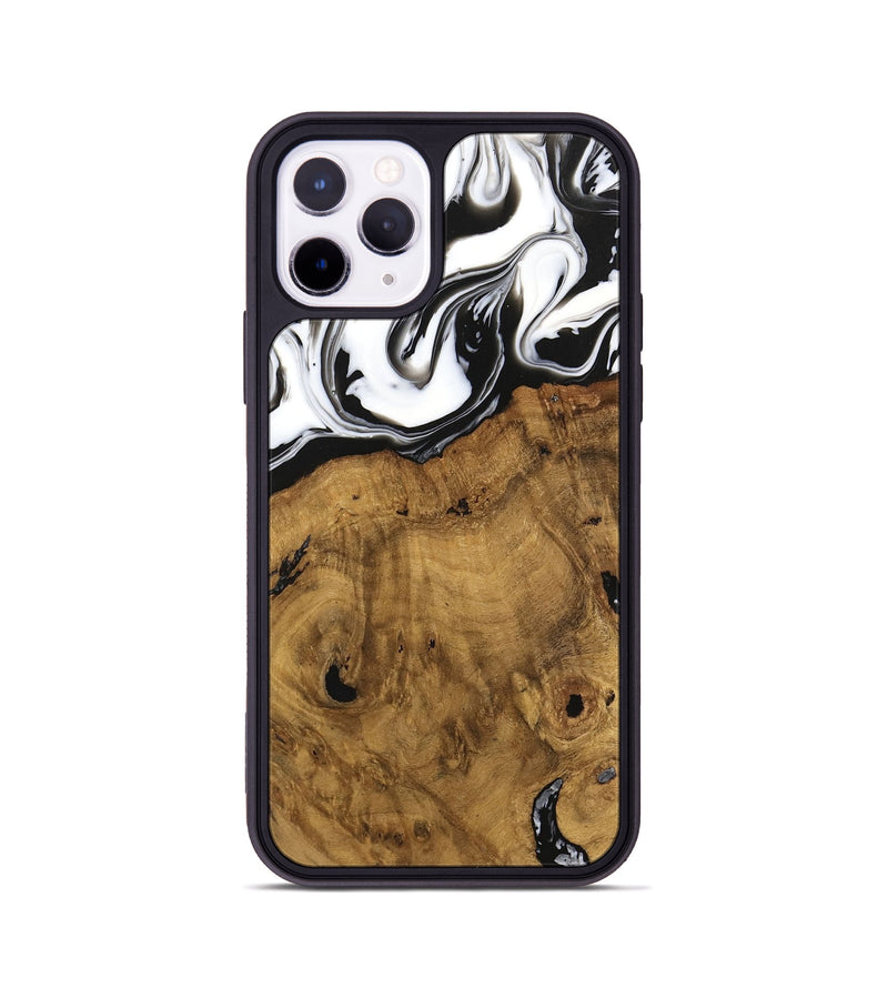 iPhone 11 Pro Wood Phone Case - Voto (Black & White, 740316)