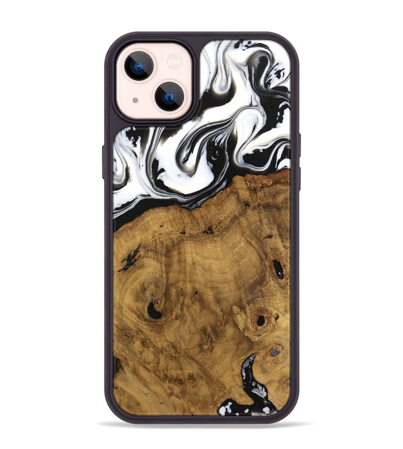 iPhone 14 Plus Wood Phone Case - Voto (Black & White, 740316)