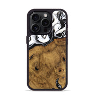 iPhone 15 Pro Wood Phone Case - Voto (Black & White, 740316)