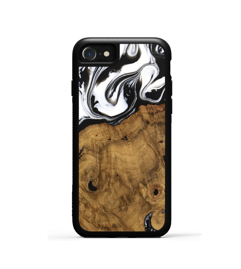 iPhone SE Wood Phone Case - Voto (Black & White, 740316)