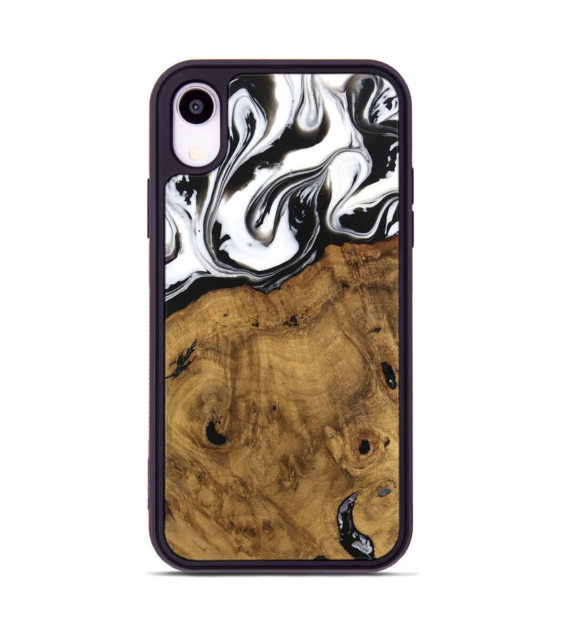 iPhone Xr Wood Phone Case - Voto (Black & White, 740316)