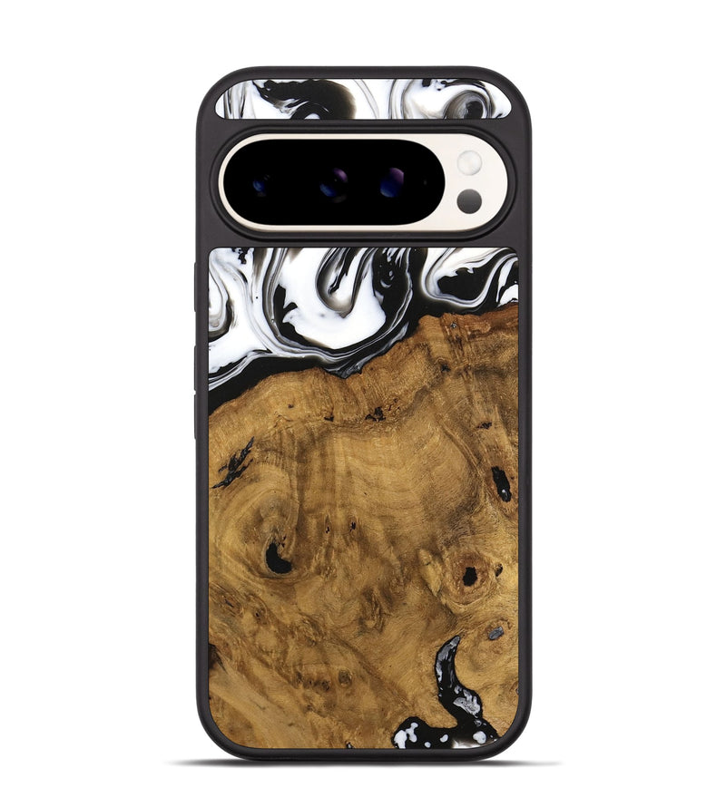 Pixel 9 Pro Wood Phone Case - Voto (Black & White, 740316)