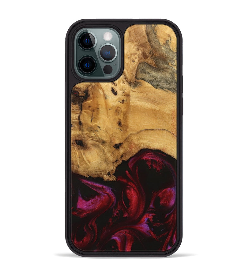 iPhone 12 Pro Max Wood Phone Case - Holmes (Red, 740330)