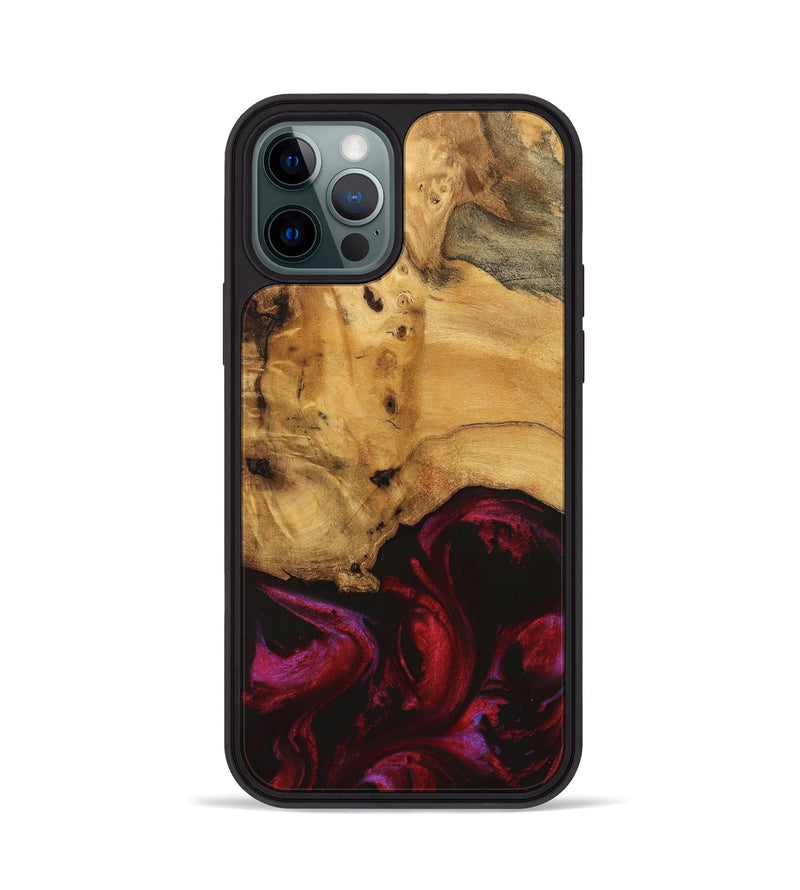 iPhone 12 Pro Wood Phone Case - Holmes (Red, 740330)