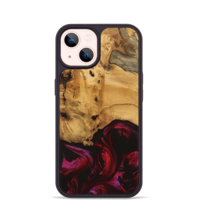 iPhone 14 Wood Phone Case - Holmes (Red, 740330)