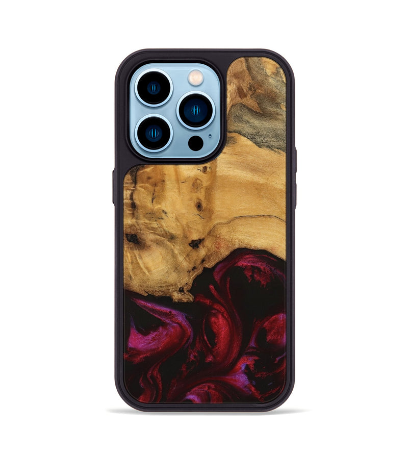 iPhone 14 Pro Wood Phone Case - Holmes (Red, 740330)