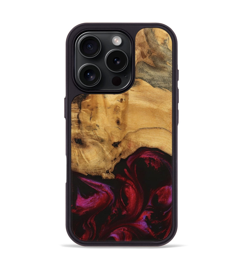 iPhone 16 Pro Wood Phone Case - Holmes (Red, 740330)