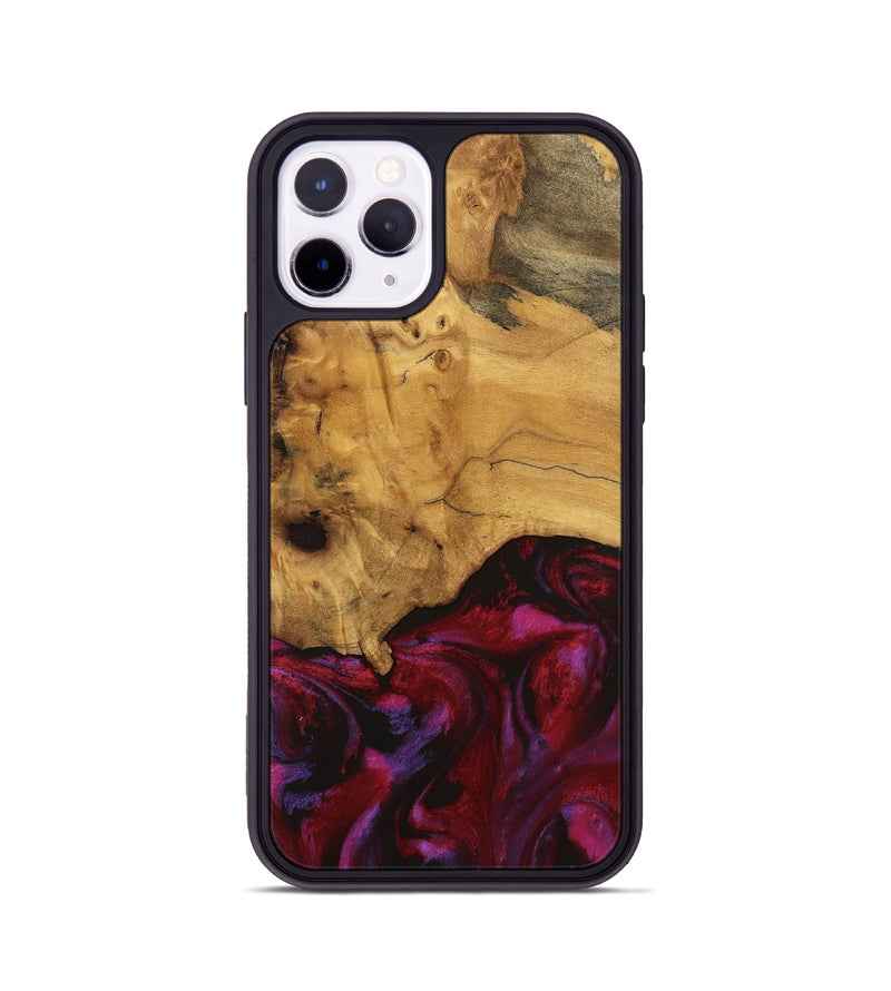 iPhone 11 Pro Wood Phone Case - Rickrd (Red, 740338)