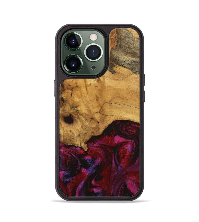 iPhone 13 Pro Wood Phone Case - Rickrd (Red, 740338)