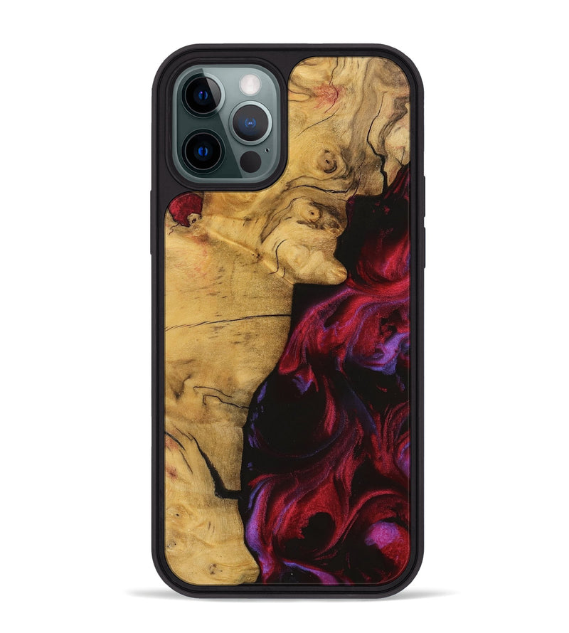 iPhone 12 Pro Max Wood Phone Case - Fayina (Red, 740339)