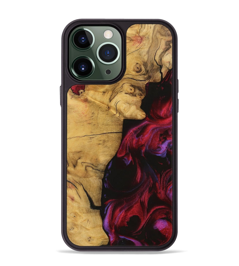 iPhone 13 Pro Max Wood Phone Case - Fayina (Red, 740339)