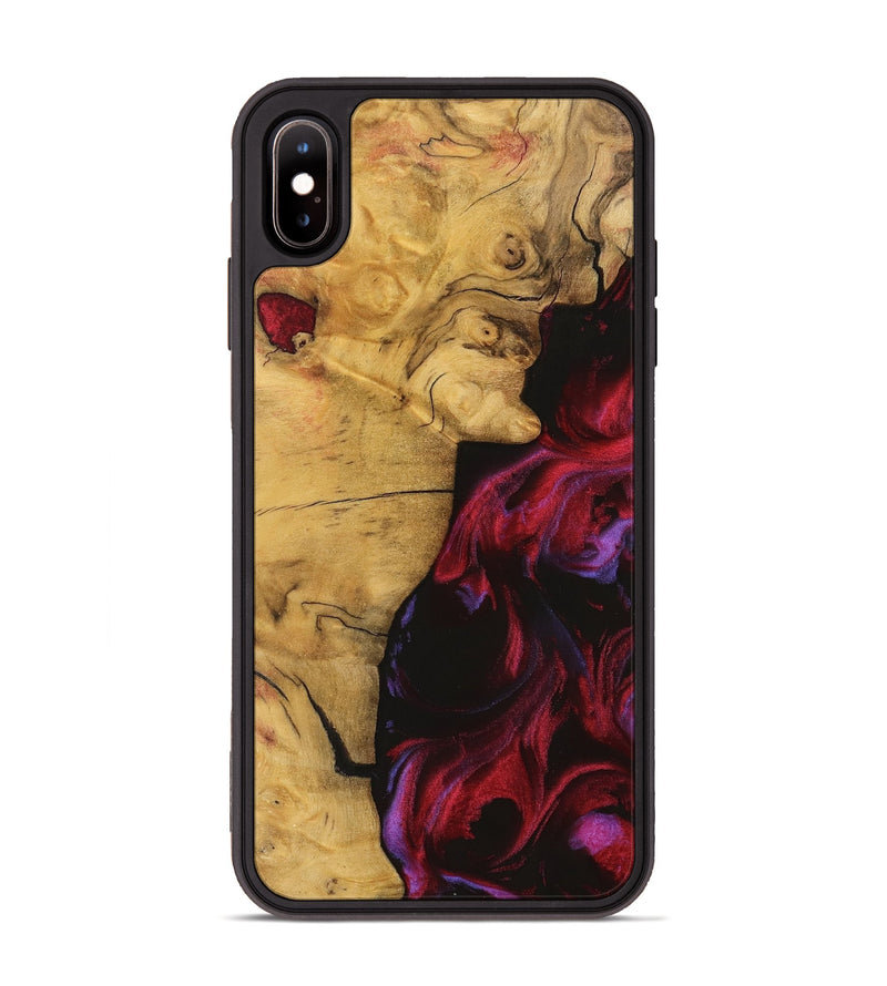 iPhone Xs Max Wood Phone Case - Fayina (Red, 740339)