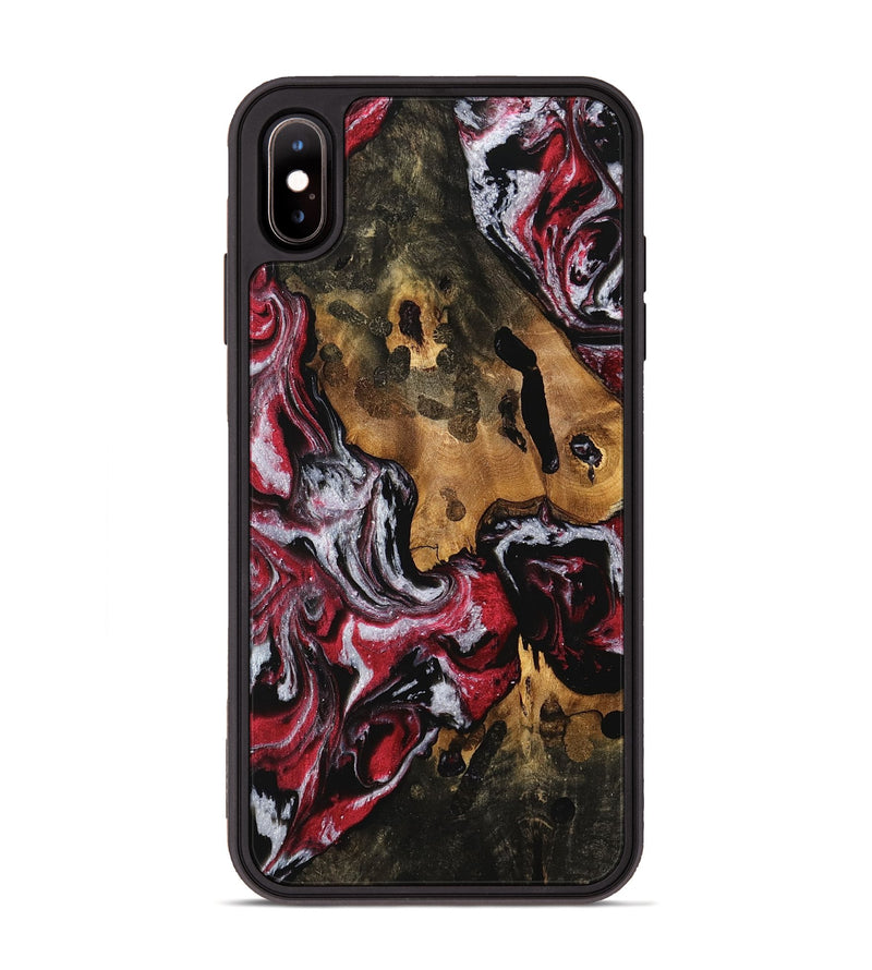 iPhone Xs Max Wood Phone Case - Ashok (Red, 740344)