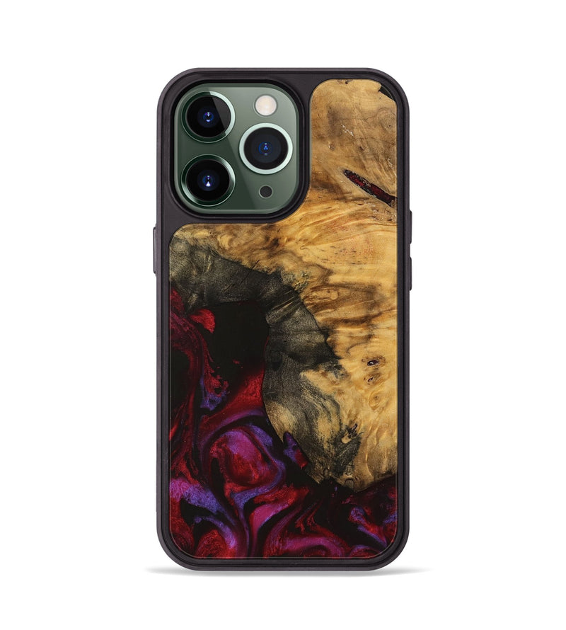 iPhone 13 Pro Wood Phone Case - Aaron (Red, 740356)