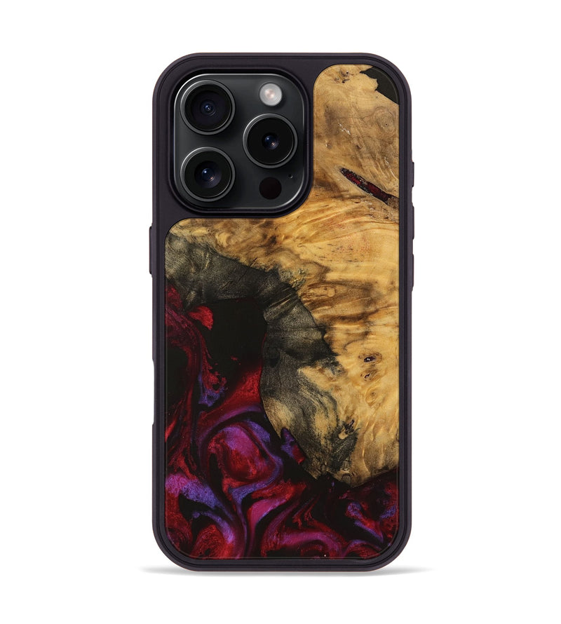 iPhone 16 Pro Wood Phone Case - Aaron (Red, 740356)