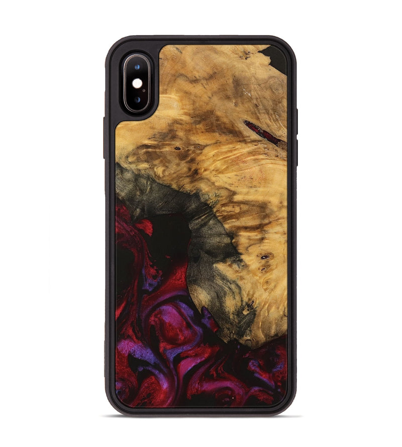 iPhone Xs Max Wood Phone Case - Aaron (Red, 740356)