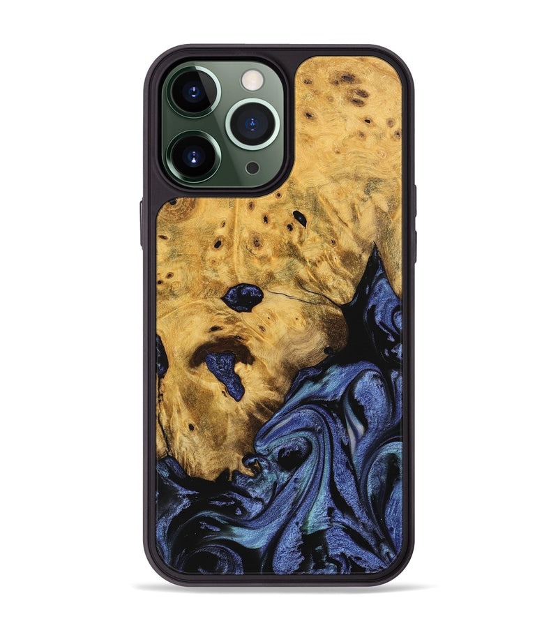 iPhone 13 Pro Max Wood Phone Case - Tessie (Blue, 740370)