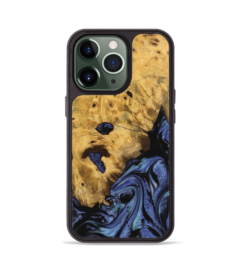 iPhone 13 Pro Wood Phone Case - Tessie (Blue, 740370)