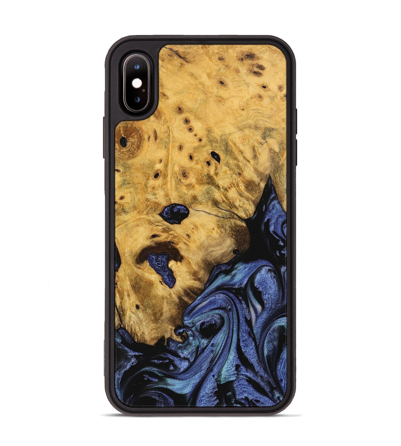 iPhone Xs Max Wood Phone Case - Tessie (Blue, 740370)